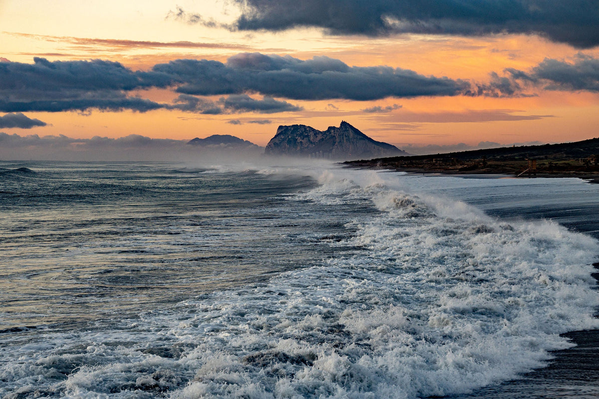 Sunrise over the Rock of Gibraltar from Sotogrande