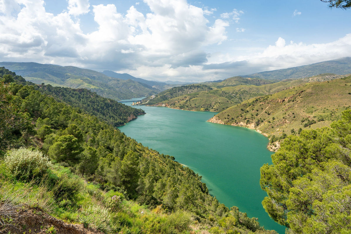 Turquoise valley in the mountains of Granada, Andalusia