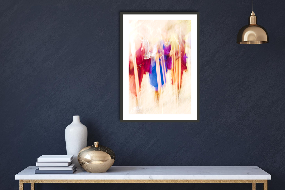 Dance of Maasai portrait – large canvas by Andrew Scriven