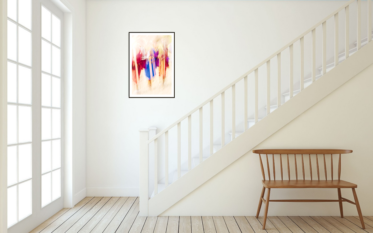 Dance of Maasai portrait – large canvas by Andrew Scriven