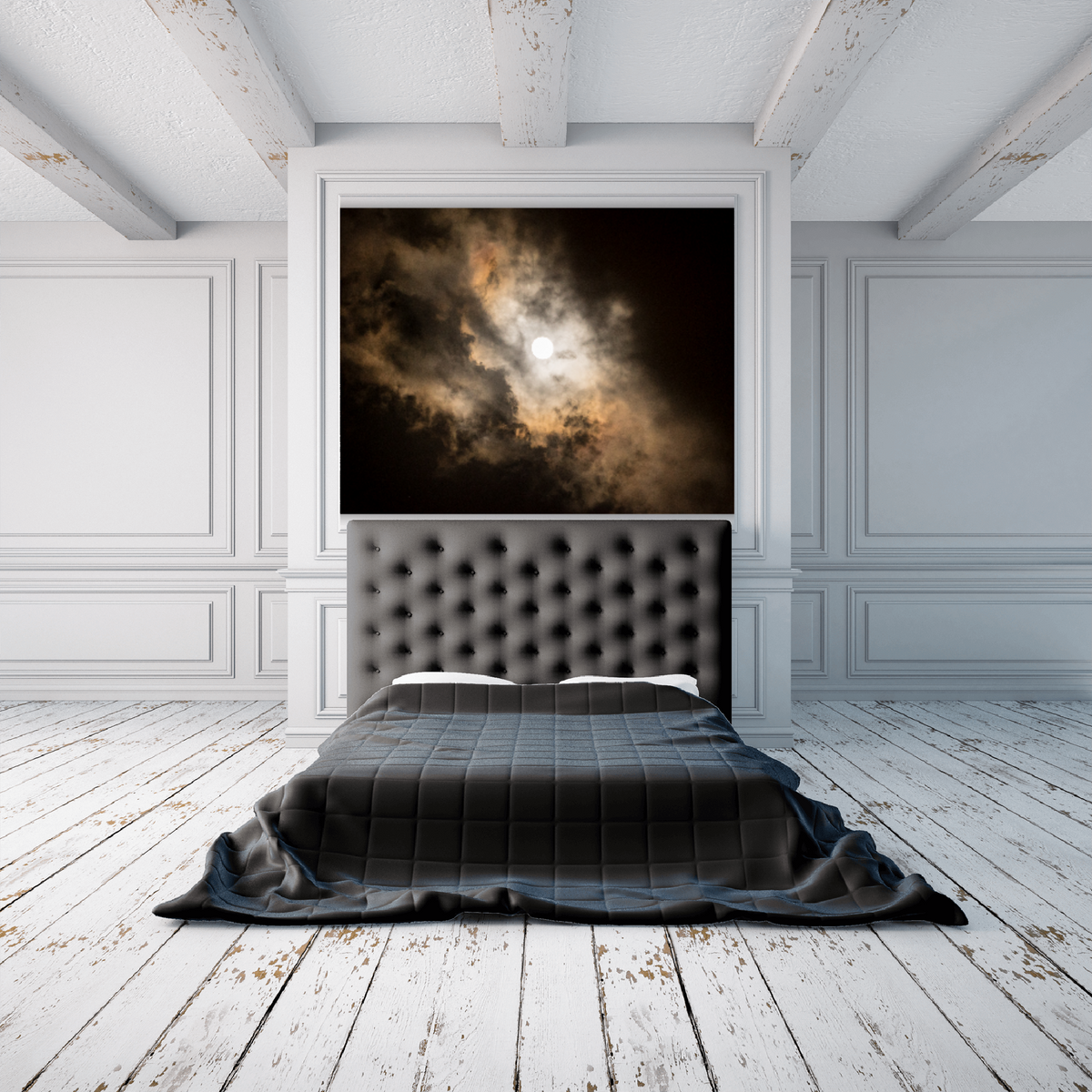 Clouds that veil the midnight moon – large canvas by Andrew Scriven